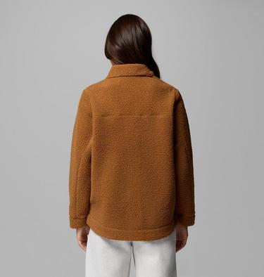 Women&rsquo;s Panorama Sherpa Fleece Shirt Jacket, Color: Camel Brown, image 11