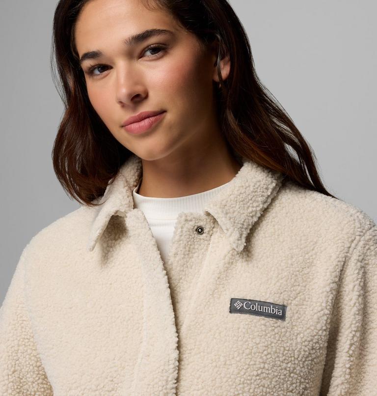 Women&rsquo;s Panorama Sherpa Fleece Shirt Jacket, Color: Dark Stone, image 6
