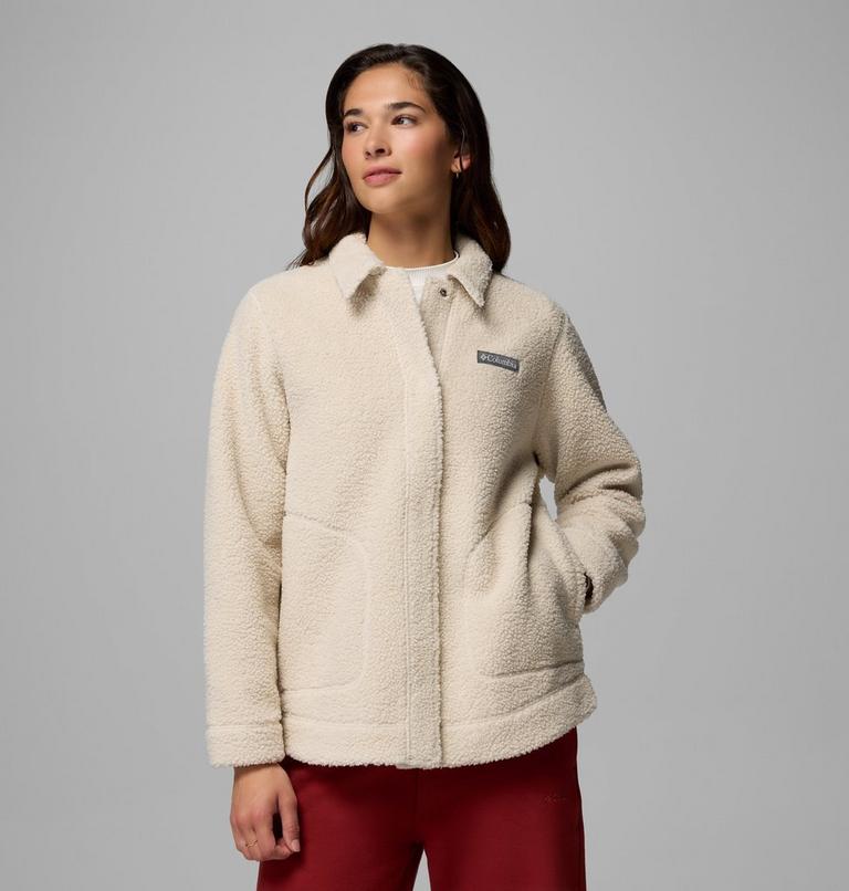 Women&rsquo;s Panorama Sherpa Fleece Shirt Jacket, Color: Dark Stone, image 1