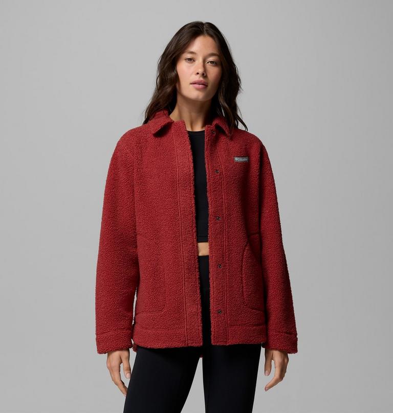 Women&rsquo;s Panorama Sherpa Fleece Shirt Jacket, Color: Red Oxide, image 5
