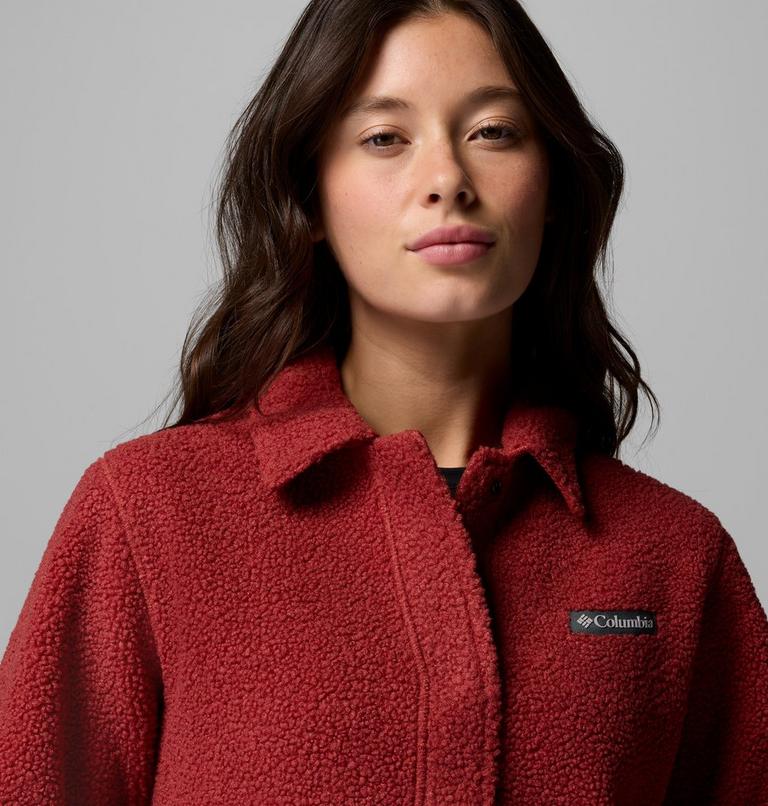 Women&rsquo;s Panorama Sherpa Fleece Shirt Jacket, Color: Red Oxide, image 6