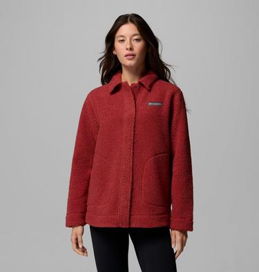 Women&rsquo;s Panorama Sherpa Fleece Shirt Jacket, Color: Red Oxide, image 13