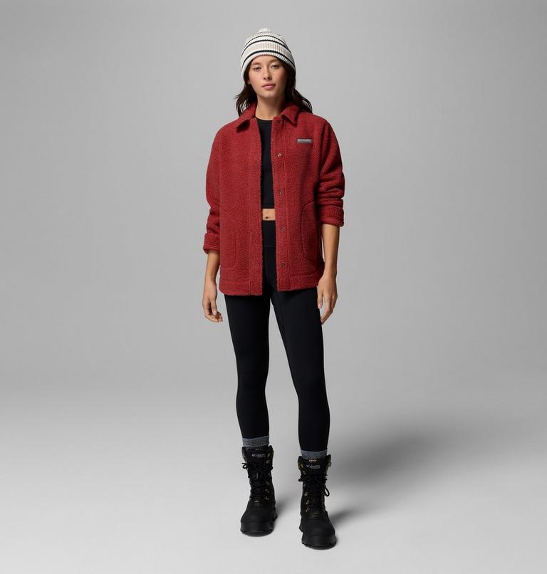 Women&rsquo;s Panorama Sherpa Fleece Shirt Jacket, Color: Red Oxide, image 2