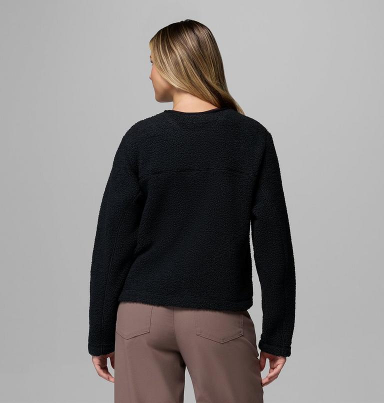 Women's Panorama Sherpa Snap Fleece Jacket, Color: Black, image 3