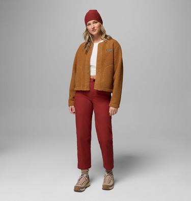 Women's Panorama Sherpa Snap Fleece Jacket, Color: Camel Brown, image 10