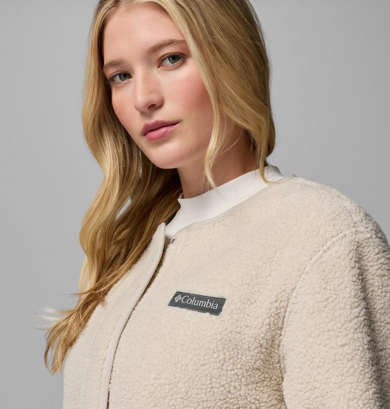 Women's Panorama Sherpa Snap Fleece Jacket, Color: Dark Stone, image 6