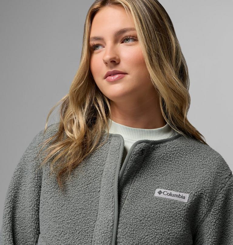 Women's Panorama Sherpa Snap Fleece Jacket, Color: Sedona Sage, image 6