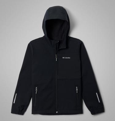 Youth Ascender Hooded Softshell Jacket, Color: Black, image 5