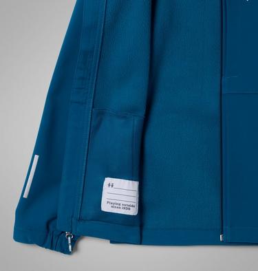 Youth Ascender Hooded Softshell Jacket, Color: Phoenix Blue, image 6