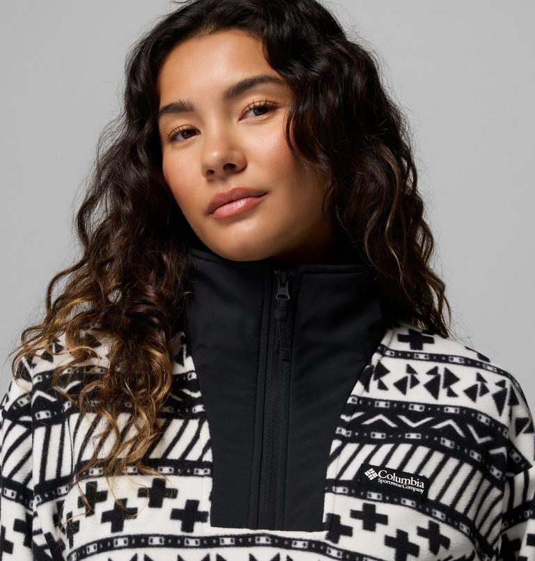 Women's Sequoia Grove II Printed Half Zip Fleece, Color: Black Wizard Island Tonal, image 5