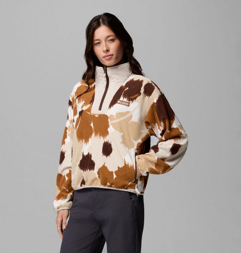 Polaire Semi-zipp&eacute;e &agrave; Imprim&eacute; Sequoia Grove II Femme, Color: Camel Brown Ikatbloom, image 4