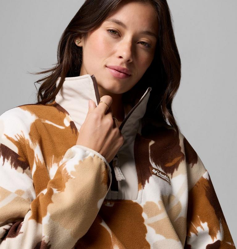 Polaire Semi-zipp&eacute;e &agrave; Imprim&eacute; Sequoia Grove II Femme, Color: Camel Brown Ikatbloom, image 5
