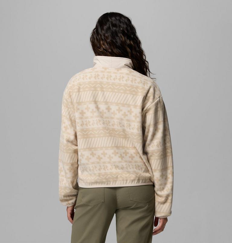 Women's Sequoia Grove II Printed Half Zip Fleece, Color: Ancient Fossil Wizard Island Tonal, image 3