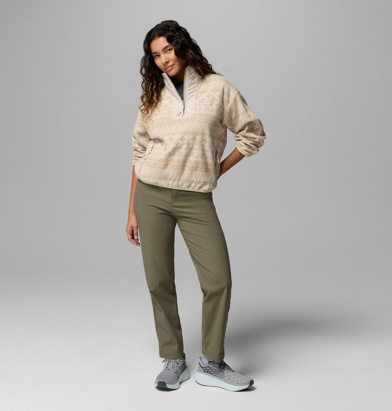 Women's Sequoia Grove II Printed Half Zip Fleece, Color: Ancient Fossil Wizard Island Tonal, image 2