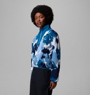Polaire Semi-zipp&eacute;e &agrave; Imprim&eacute; Sequoia Grove II Femme, Color: Phoenix Blue Ikatbloom, image 12