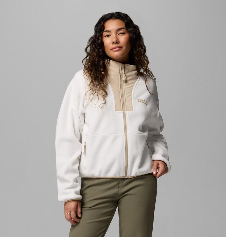 Women's Sequoia Grove II Fleece Jacket, Color: Sea Salt, Ancient Fossil, image 1