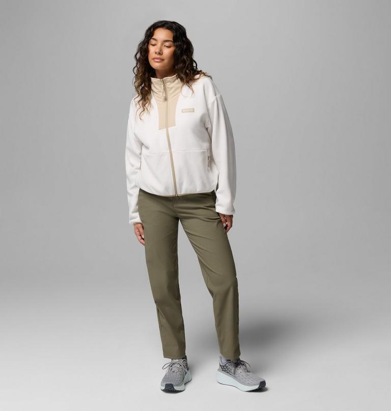 Women's Sequoia Grove II Fleece Jacket, Color: Sea Salt, Ancient Fossil, image 2