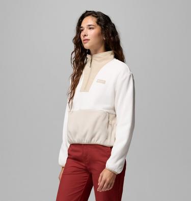 Women&rsquo;s Sequoia Grove II Half Zip Fleece, Color: Sea Salt, Ancient Fossil, Dark Stone, image 8