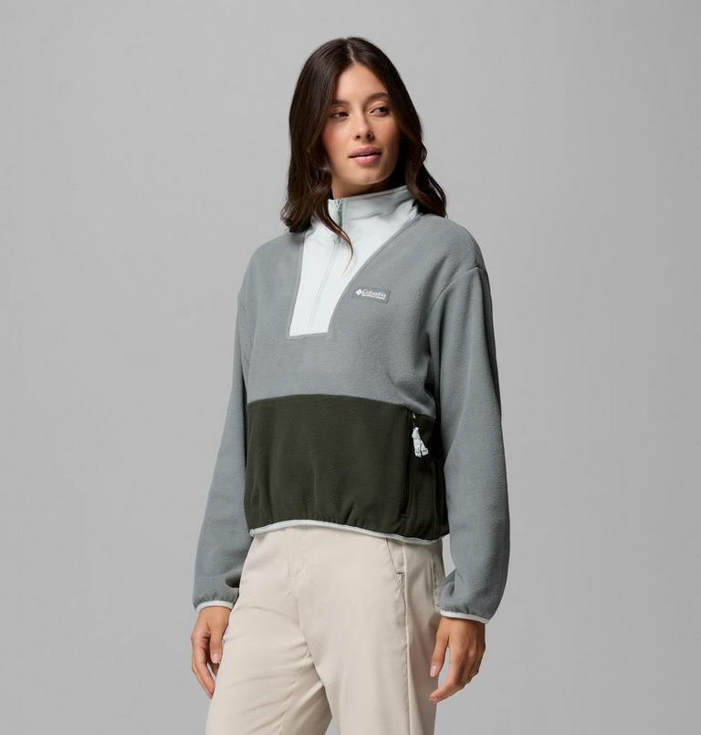 Women&rsquo;s Sequoia Grove II Half Zip Fleece, Color: Sedona Sage, Greenscape, Tea Light, image 4