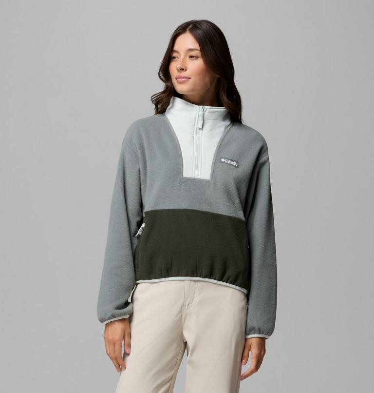 Women&rsquo;s Sequoia Grove II Half Zip Fleece, Color: Sedona Sage, Greenscape, Tea Light, image 1