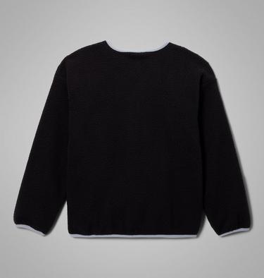 Youth Helvetia Sherpa Snap Fleece Jacket, Color: Black, City Grey, image 6