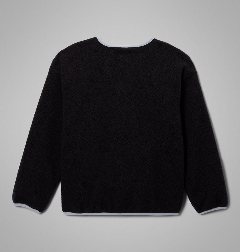 Youth Helvetia Sherpa Snap Fleece Jacket, Color: Black, City Grey, image 2