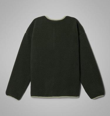 Chaqueta de forro polar sherpa con cierres a presi&oacute;n Helvetia para j&oacute;venes, Color: Greenscape, Stone Green, image 6