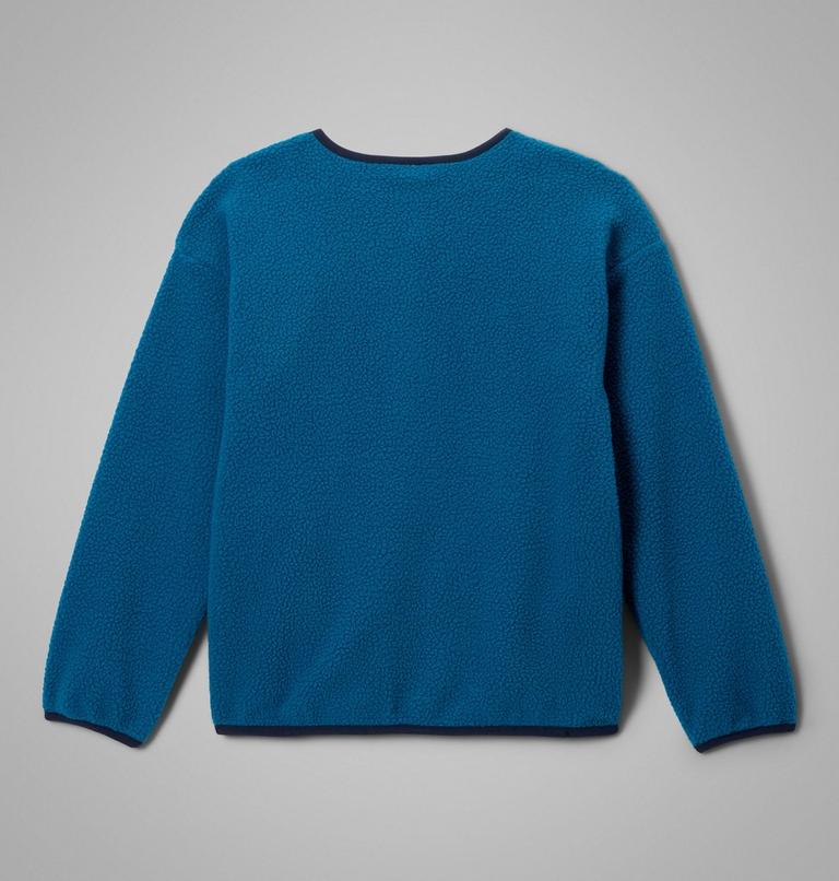Youth Helvetia Sherpa Snap Fleece Jacket, Color: Phoenix Blue, Rainy Day, image 2