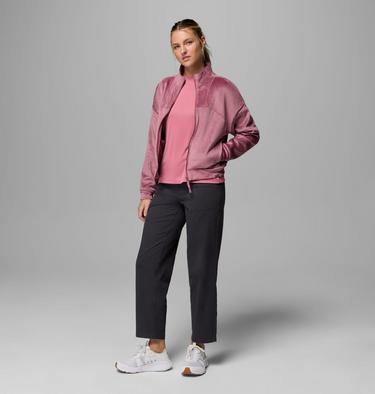 Women's PFG Open Water Fleece Jacket, Color: Antique Mauve, image 2