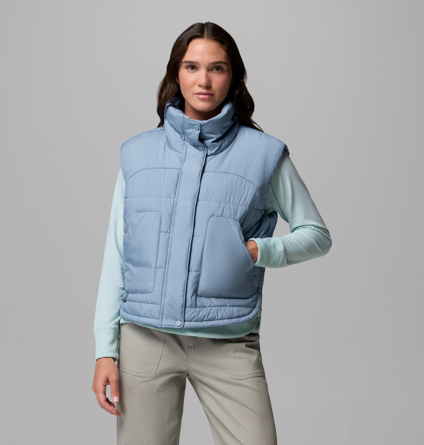 Женский жилет Columbia PFG Open Water Insulated Vest, цвет: Синий — фото 1
