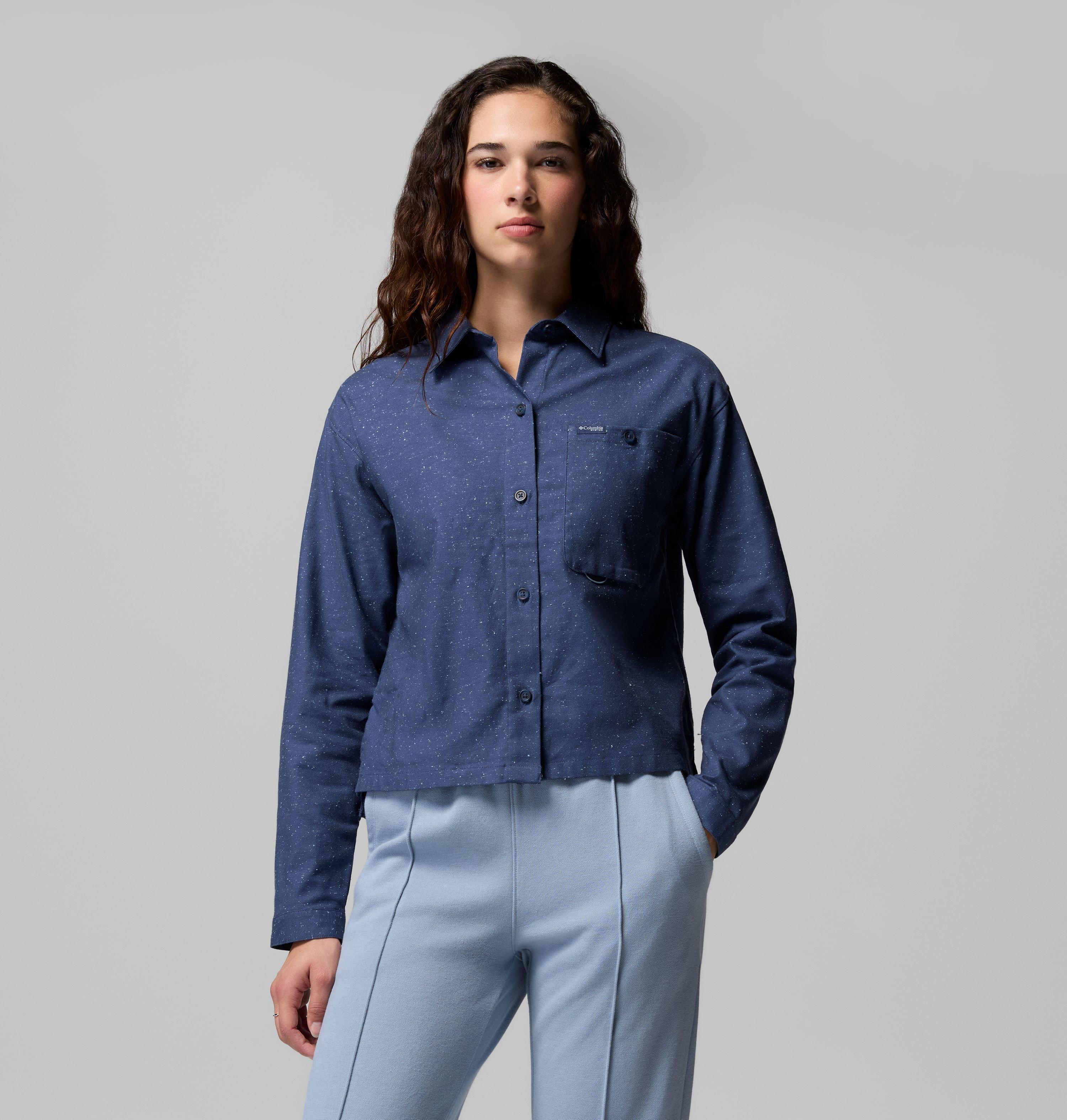 Columbia Women's PFG Open Water Long Sleeve Shirt - XL - Blue