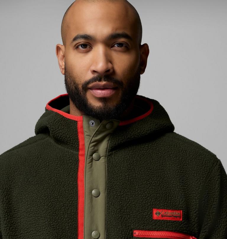 Men's Helvetia II Sherpa Fleece Hoodie, Color: Greenscape, image 5