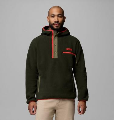 Hoodie en Polaire Sherpa Helvetia II Homme, Color: Greenscape, image 1