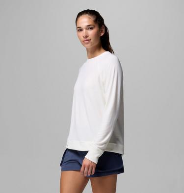 Women's PFG Open Water Essential Sweatshirt, Color: Sea Salt, image 4