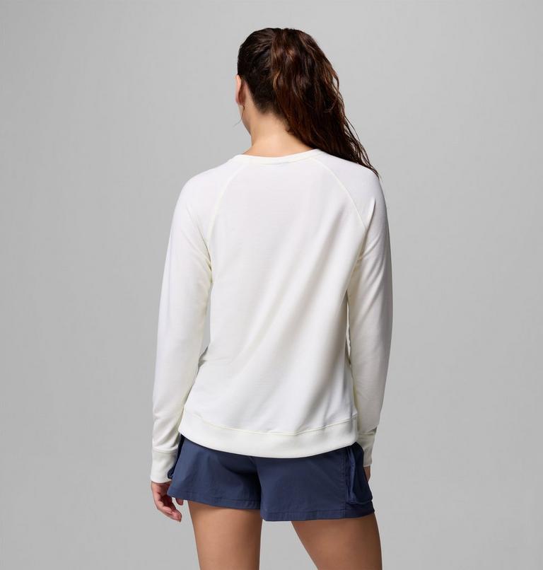 Women's PFG Open Water Essential Sweatshirt, Color: Sea Salt, image 3