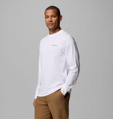 Men's CSC Graphic Long Sleeve T-Shirt, Color: White Textured Scene, image 8
