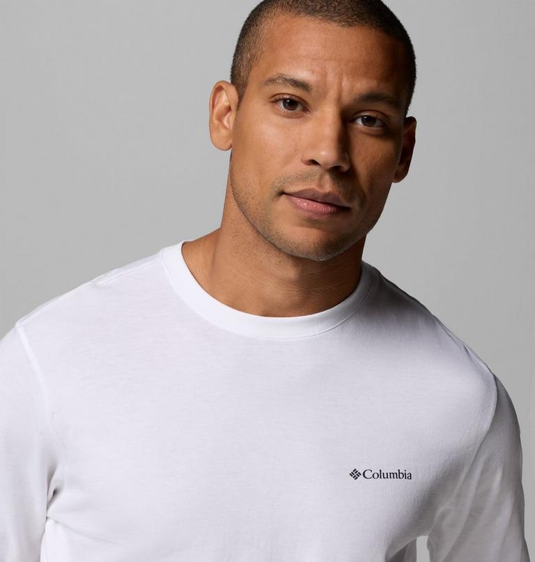 Men's CSC Graphic Long Sleeve T-Shirt, Color: White Textured Scene, image 5