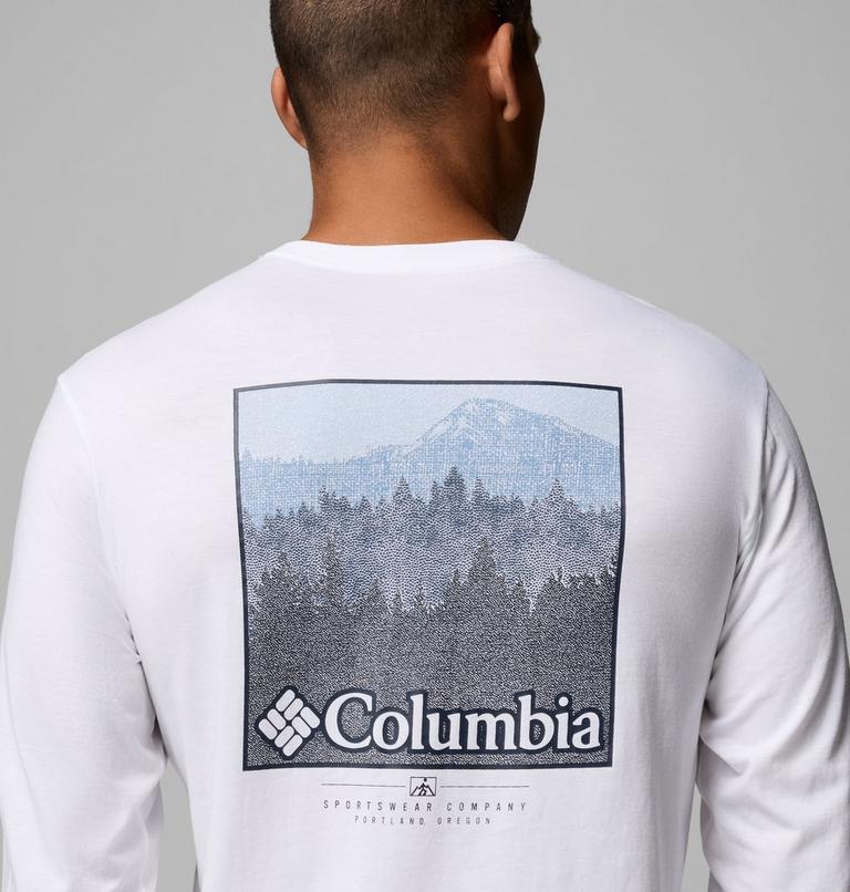 Men's CSC Graphic Long Sleeve T-Shirt, Color: White Textured Scene, image 6