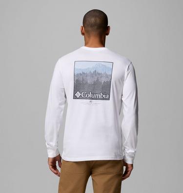 Men's CSC Graphic Long Sleeve T-Shirt, Color: White Textured Scene, image 7