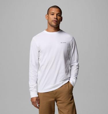 Men's CSC Graphic Long Sleeve T-Shirt, Color: White Textured Scene, image 3