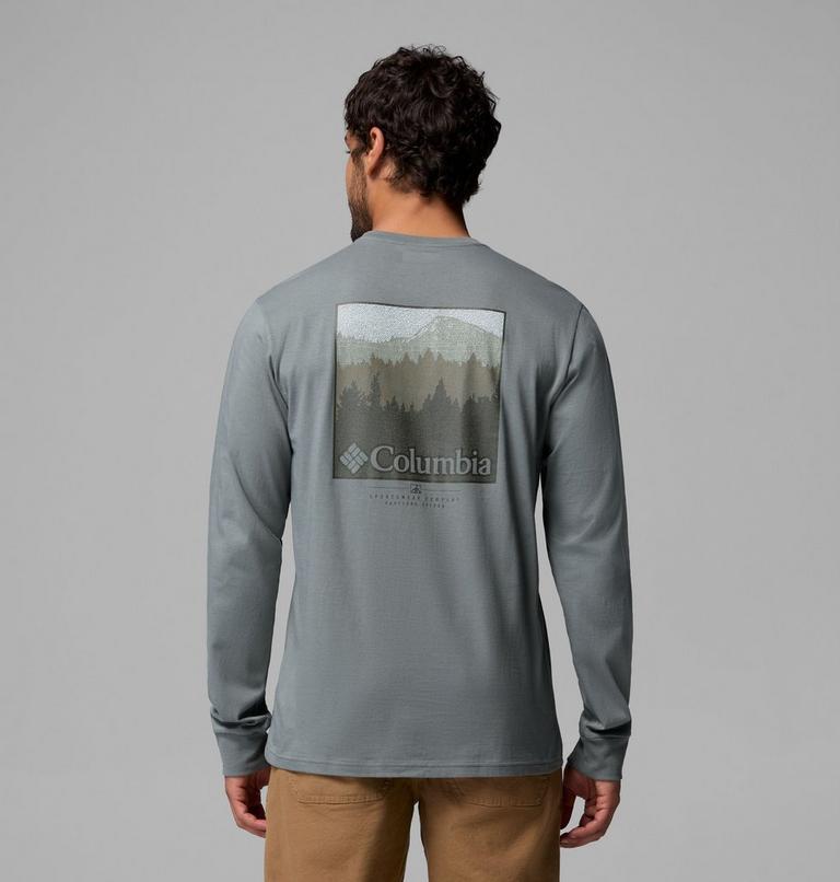 Men's CSC Graphic Long Sleeve T-Shirt, Color: Sedona Sage Textured Scene, image 3