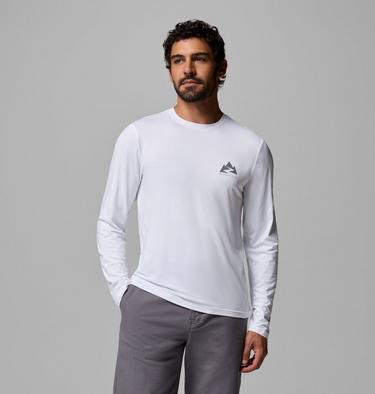 Men's Parsons Point Long Sleeve Graphic T-Shirt, Color: White Zigzag Climb, image 7