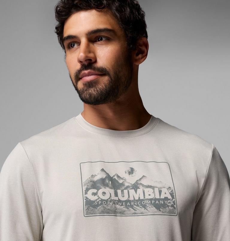 Men's Parsons Point Long Sleeve Graphic T-Shirt, Color: Dark Stone Heather Framed Peakscape, image 5