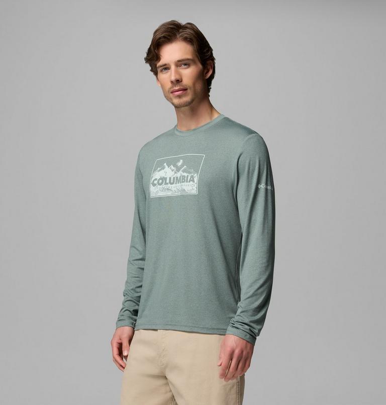 Men's Parsons Point Long Sleeve Graphic T-Shirt, Color: Sedona Sage Heather Framed Peakscape, image 4