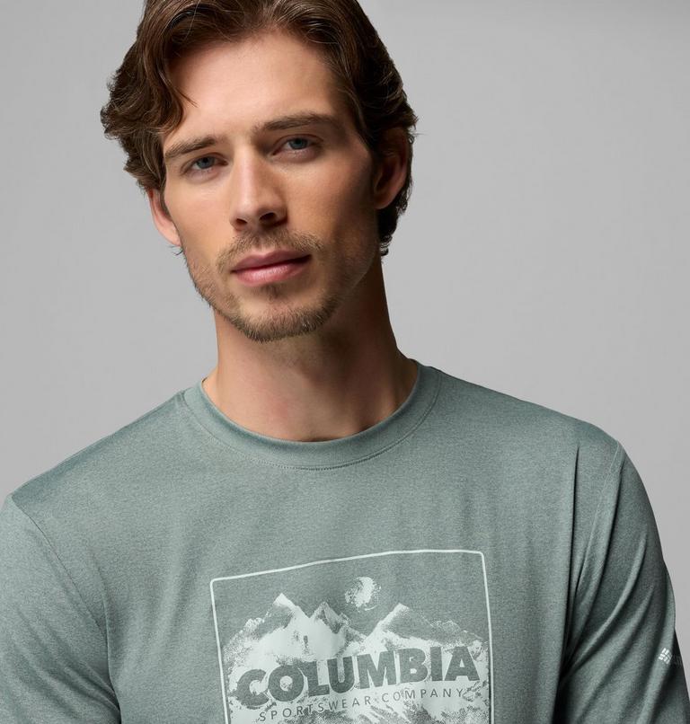 Men's Parsons Point Long Sleeve Graphic T-Shirt, Color: Sedona Sage Heather Framed Peakscape, image 5