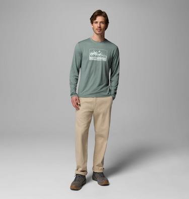 Men's Parsons Point Long Sleeve Graphic T-Shirt, Color: Sedona Sage Heather Framed Peakscape, image 4