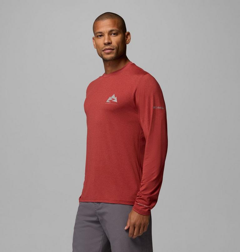 Men's Parsons Point Long Sleeve Graphic T-Shirt, Color: Red Oxide Heather Zigzag Climb, image 4