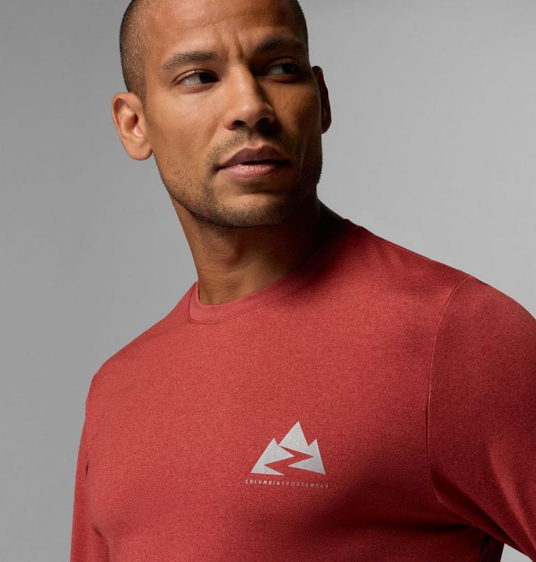 Men's Parsons Point Long Sleeve Graphic T-Shirt, Color: Red Oxide Heather Zigzag Climb, image 5