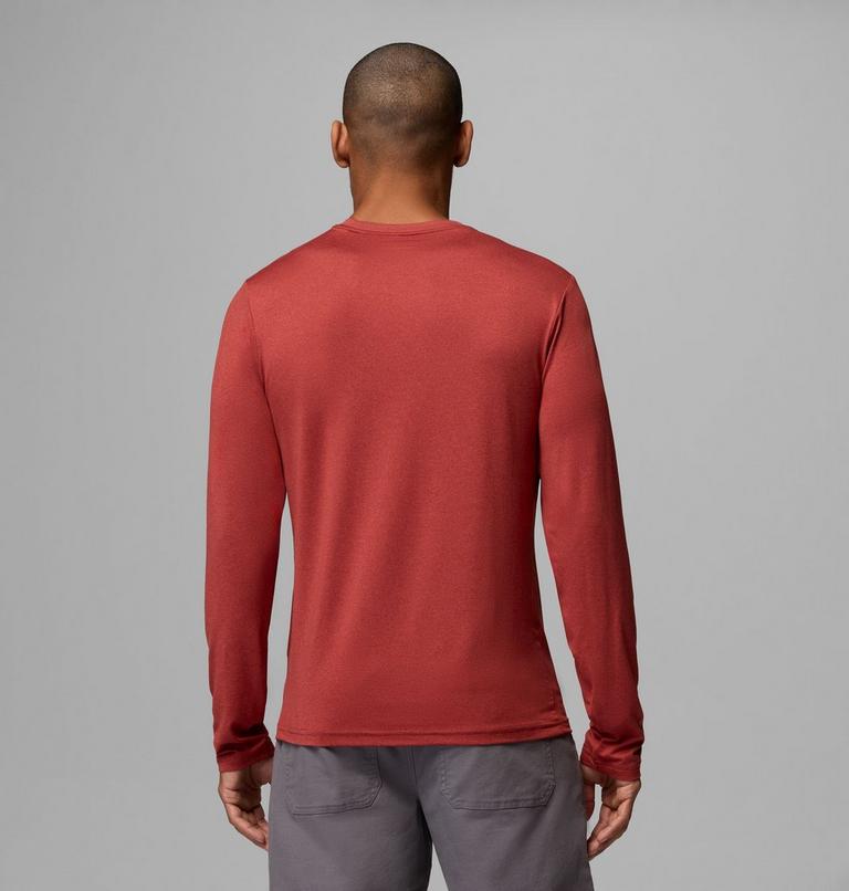 Men's Parsons Point Long Sleeve Graphic T-Shirt, Color: Red Oxide Heather Zigzag Climb, image 3