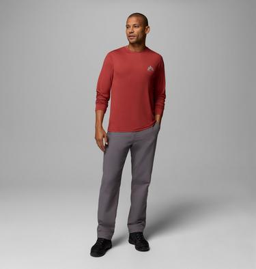Men's Parsons Point Long Sleeve Graphic T-Shirt, Color: Red Oxide Heather Zigzag Climb, image 2